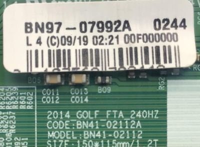 T-CON PARA MONITOR SAMSUNG / NUMERO DE PARTE BN95-01840A / BN41-02112A / BN97-07992A / BN9501840A / 01840A / NUMERO DE PANEL CY-GH075CSLVXH / MODELO LH75EDEPLGC/GO - Imagen 2